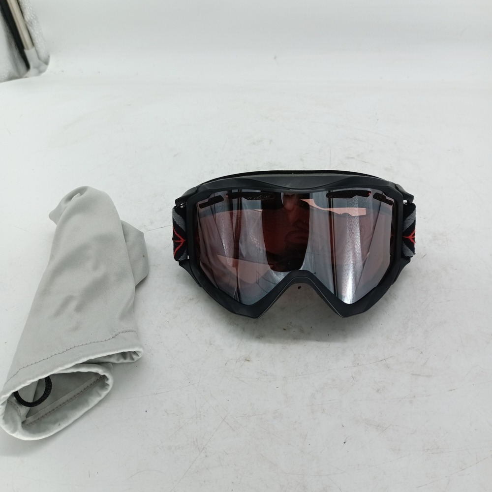 Bolle Ski Snowboard Goggles Black Frame Red Mirror Lens Adjustable Adult r3